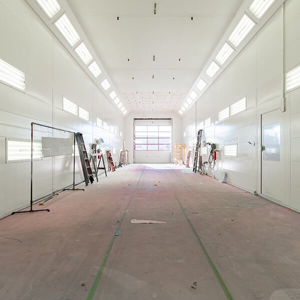 TRP South Bend paint booth interior