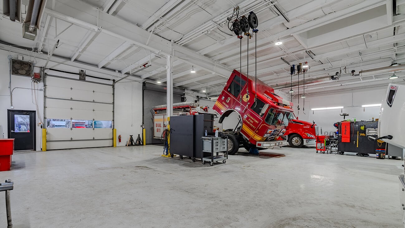 Whiteford Kenworth of Lafayette, IN service center fire truck